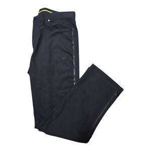 Mens Nike Golf Dri Fit Straight Black Athleisure Cotton Pants Mens Size 35 x34